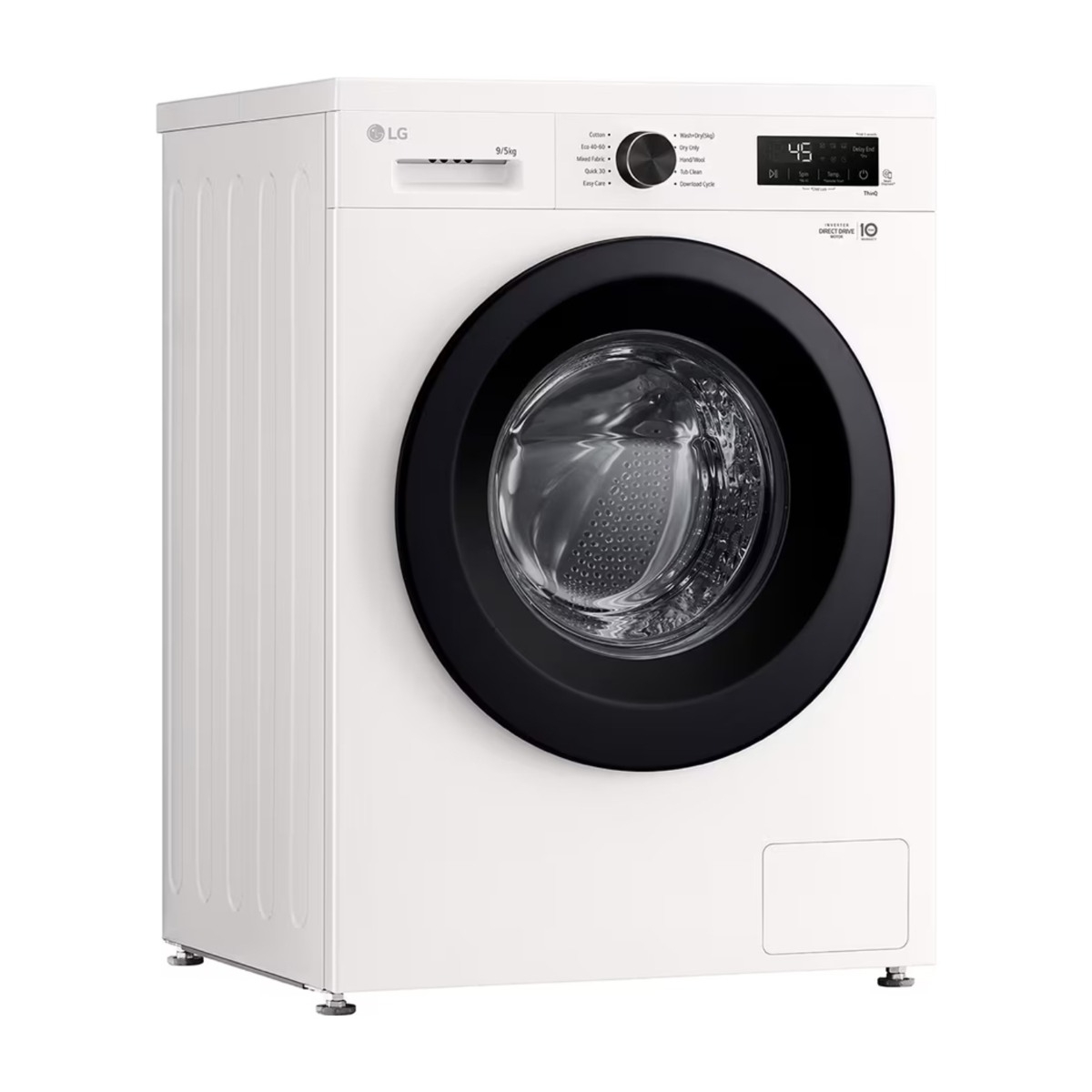 LG W4X1095NWK kombineret vaskemaskine/tørretumbler, Essence White billede 8