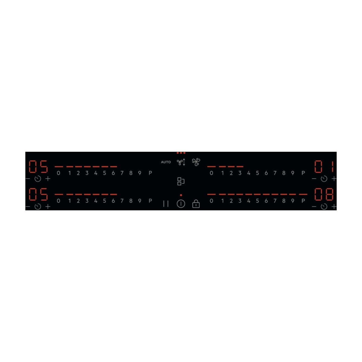 AEG 6000-serien TH84CB0SCB induktionskogeplade med integreret emhætte billede 4