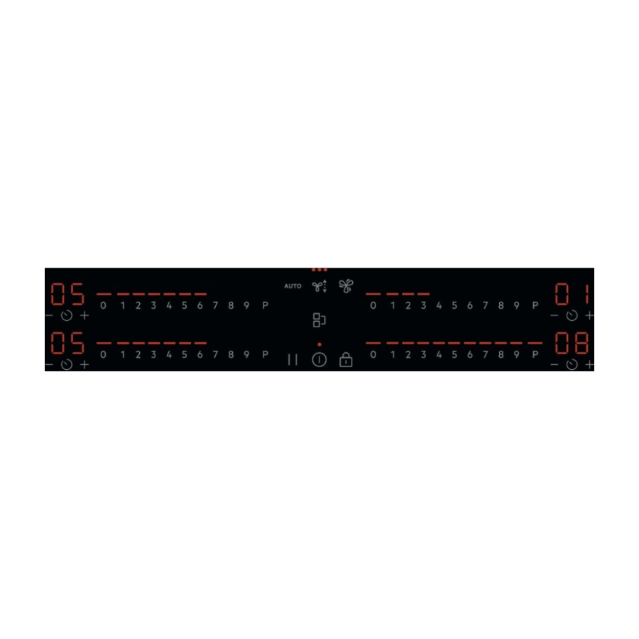 AEG 6000-serien TH84CB0SCB induktionskogeplade med integreret emhætte billede 6