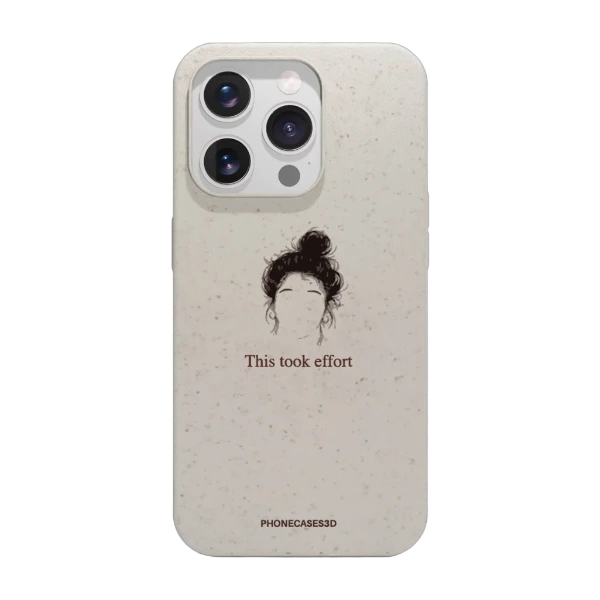 Phonecases3D iPhone 15 Pro Marit Bakkli kompostoituva suojakuori, valkoinen