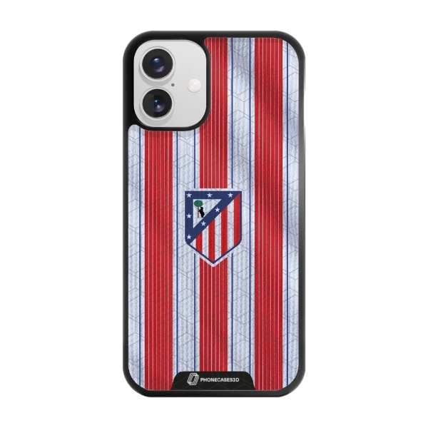 Phonecases3D iPhone 16 Plus Atlético de Madrid -3D suojakuori, musta