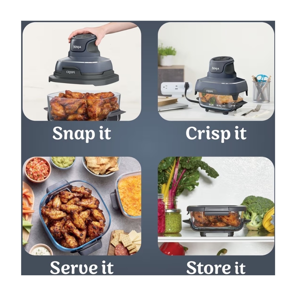 Ninja CRISPi FN101EUGY airfryer, Cyber Space Blue billede 8