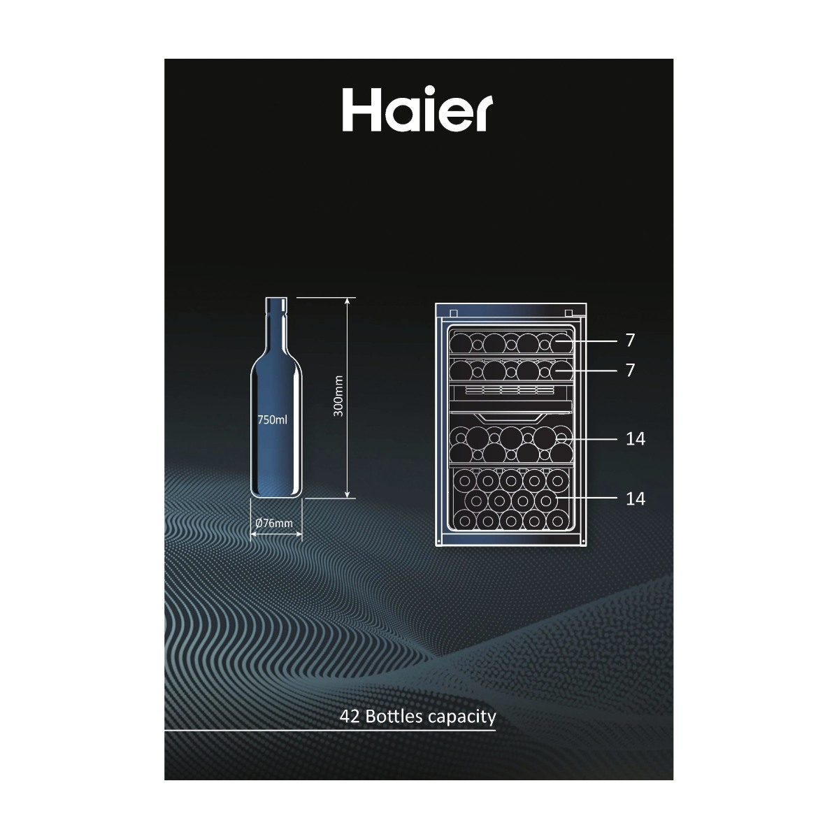 Haier Series 7 HWS42GDAU1 vinskab billede 8
