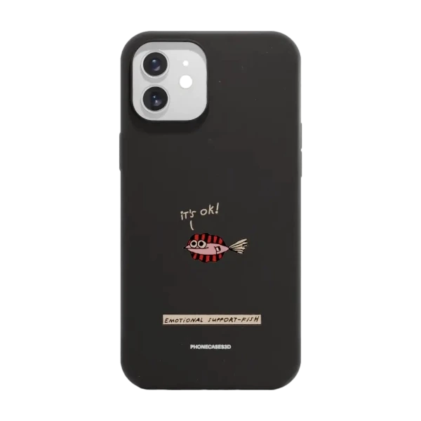 Phonecases3D iPhone 12 Maja Säfström kompostoituva suojakuori, musta