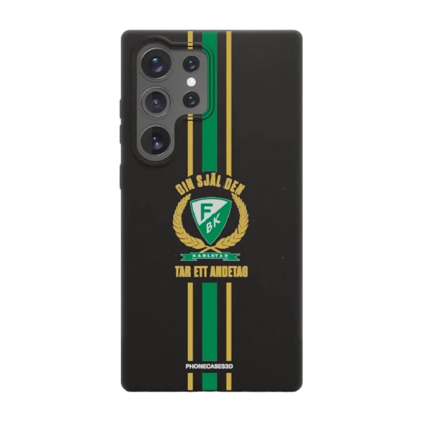 Phonecases3D Samsung Galaxy S25 Ultra Färjestad BK kompostoituva suojakuori, musta