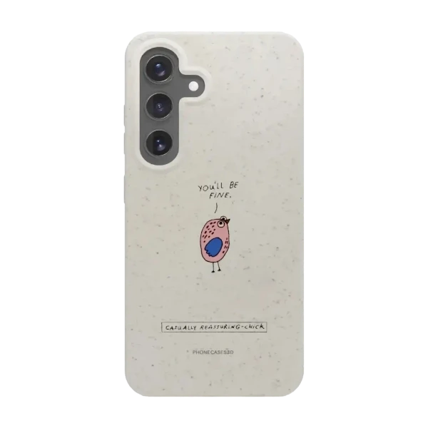 Phonecases3D Samsung Galaxy S25 Maja Säfström kompostoituva suojakuori, valkoinen