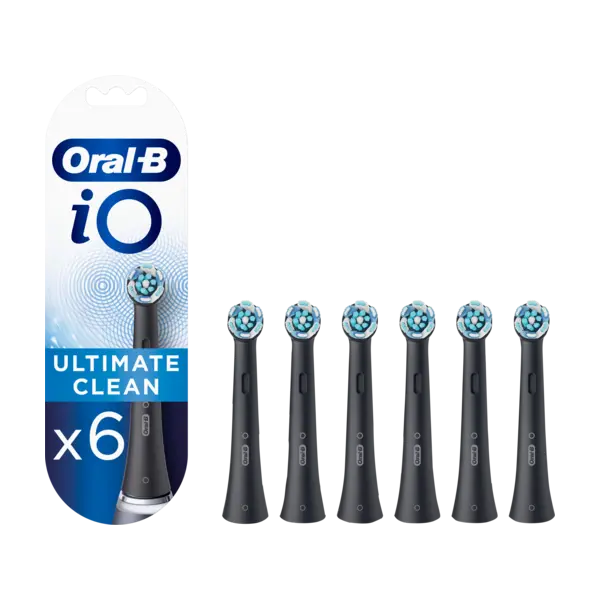 Oral-B IO Ultimate Clean Borsthuvud 6 St, Svart - Power.se