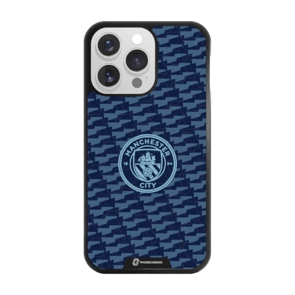 Phonecases3D iPhone 13 Pro Man City -3D suojakuori, musta