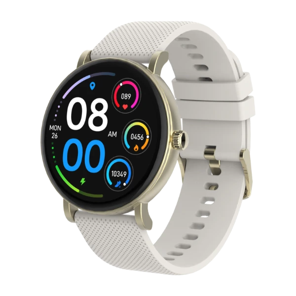 Triacle Legacy One Fitness smartwatch, guld/vit