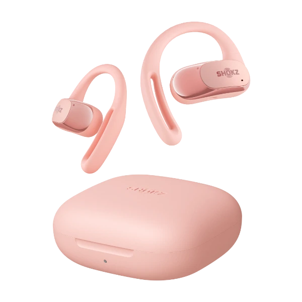 Shokz OpenFit Air True Wireless hovedtelefoner, pink - POWER.dk
