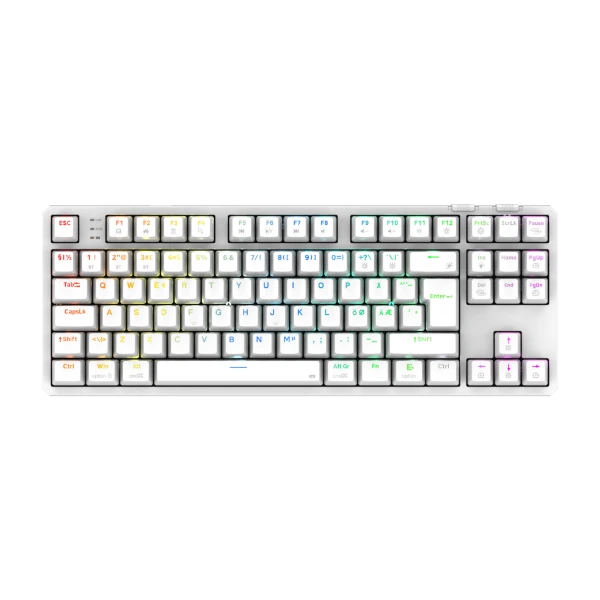 Cepter Cyclops Pro TKL trådlöst gamingtangentbord, vitt