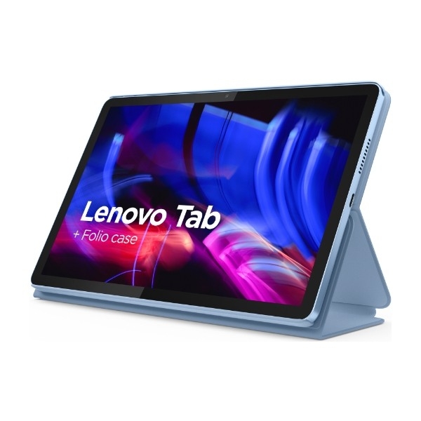 Lenovo Tab 10,1" (inkl. folio case) LTE 128 GB nettbrett, Polar Blue (Byttet innen 60 dager - produktet er brukt)