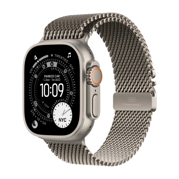 Apple Watch Ultra 3 GPS + Cell 49 mm naturlig titan, naturlig Milanorem ...