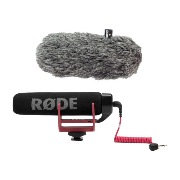 Rode Videomic Go mikrofon sort + Rode Deadcat Go Vindskjerm, grå