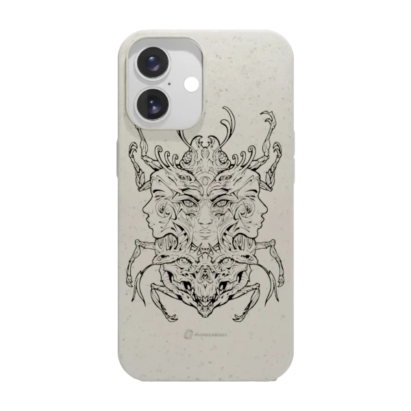 Phonecases3D iPhone 16 Urban Pixel kompostoituva suojakuori, valkoinen