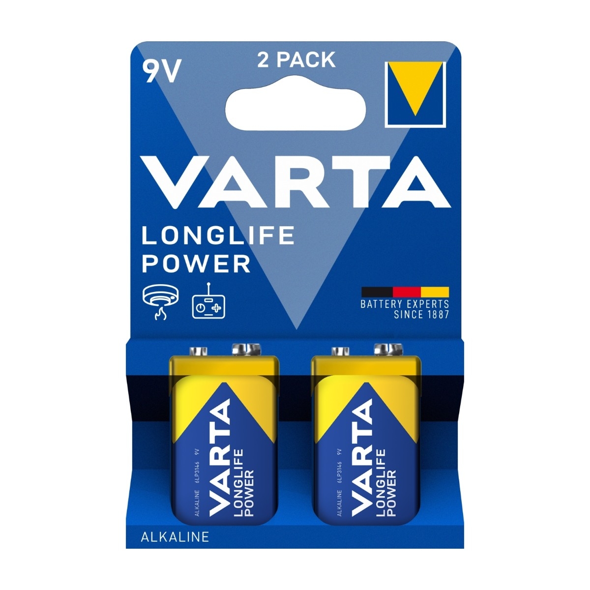 VARTA Longlife Power 9V batteri, 2 stk
