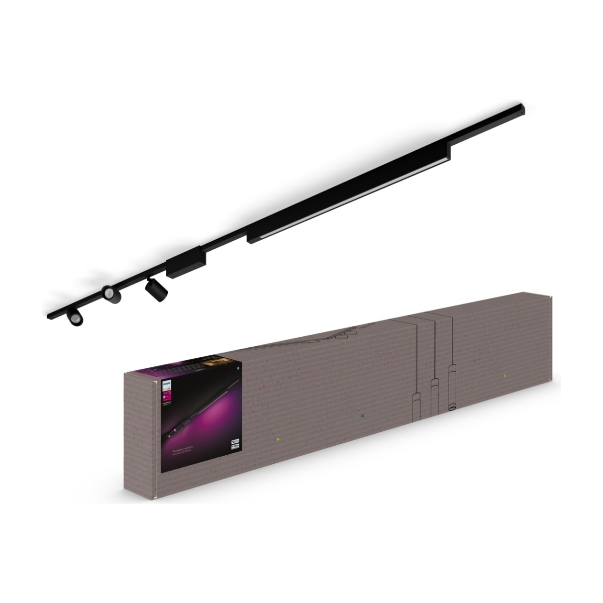 Hue - Perifo Straight Ceiling Base kit (3 spots, 1 light bar)