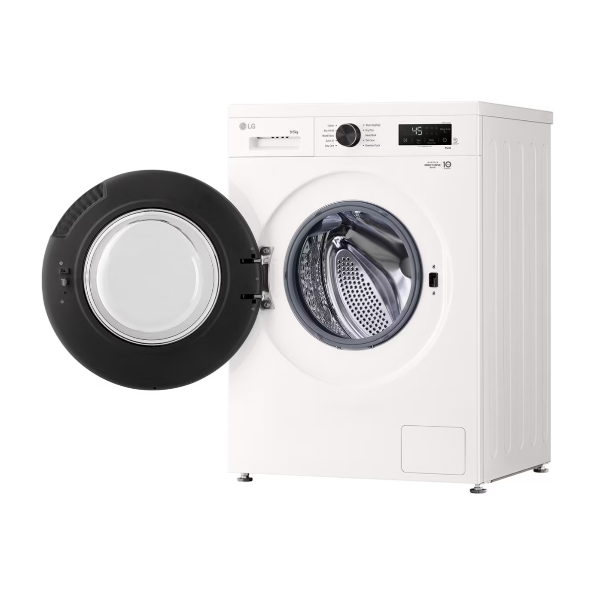 LG W4X1095NWK kombineret vaskemaskine/tørretumbler, Essence White billede 9