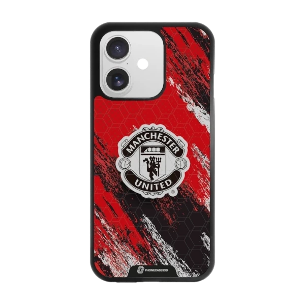Phonecases3D iPhone 17 Manchester United FC -3D suojakuori, musta