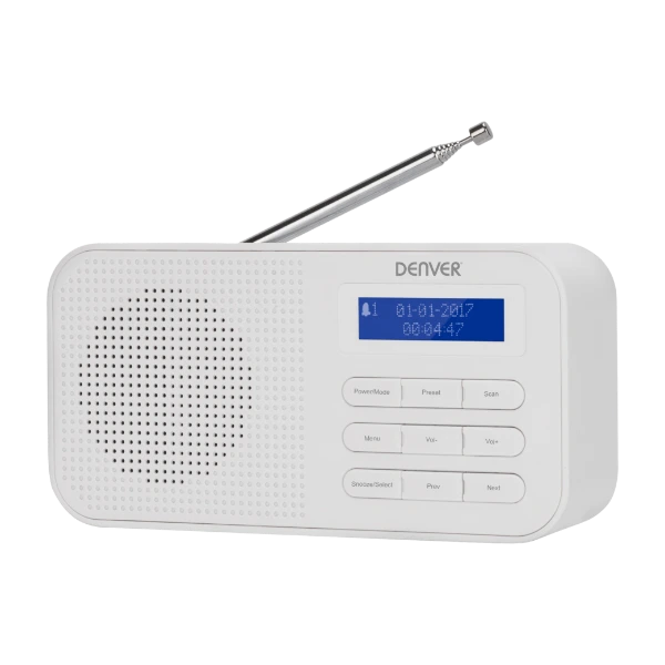 Denver DAB-42 DAB+/FM radio, hvit - Power.no