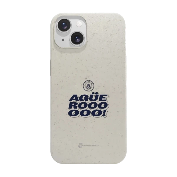 Phonecases3D iPhone 14 Man City kompostoituva suojakuori, valkoinen