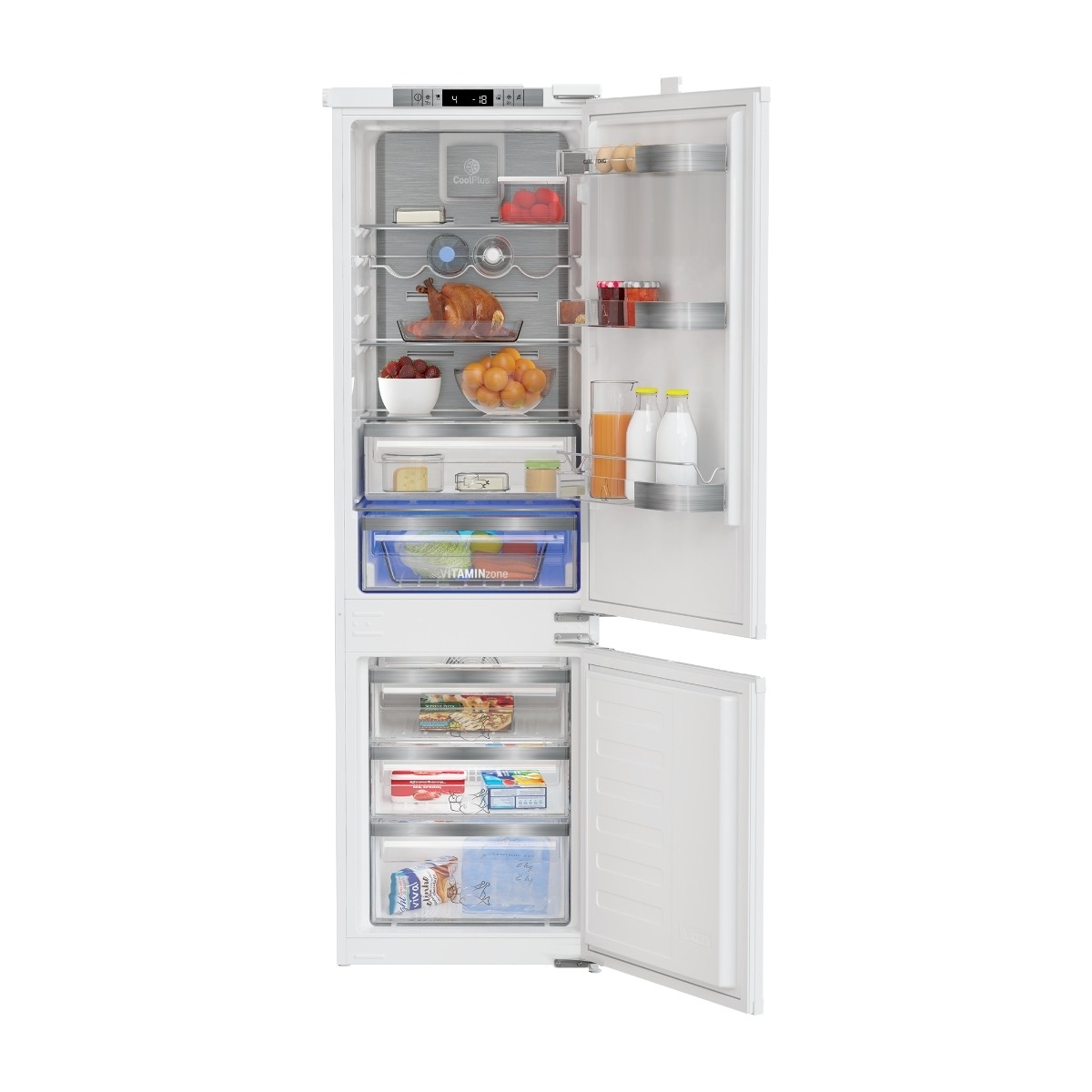 Grundig GKNI 25740 N integreret kølefryseskab billede 1