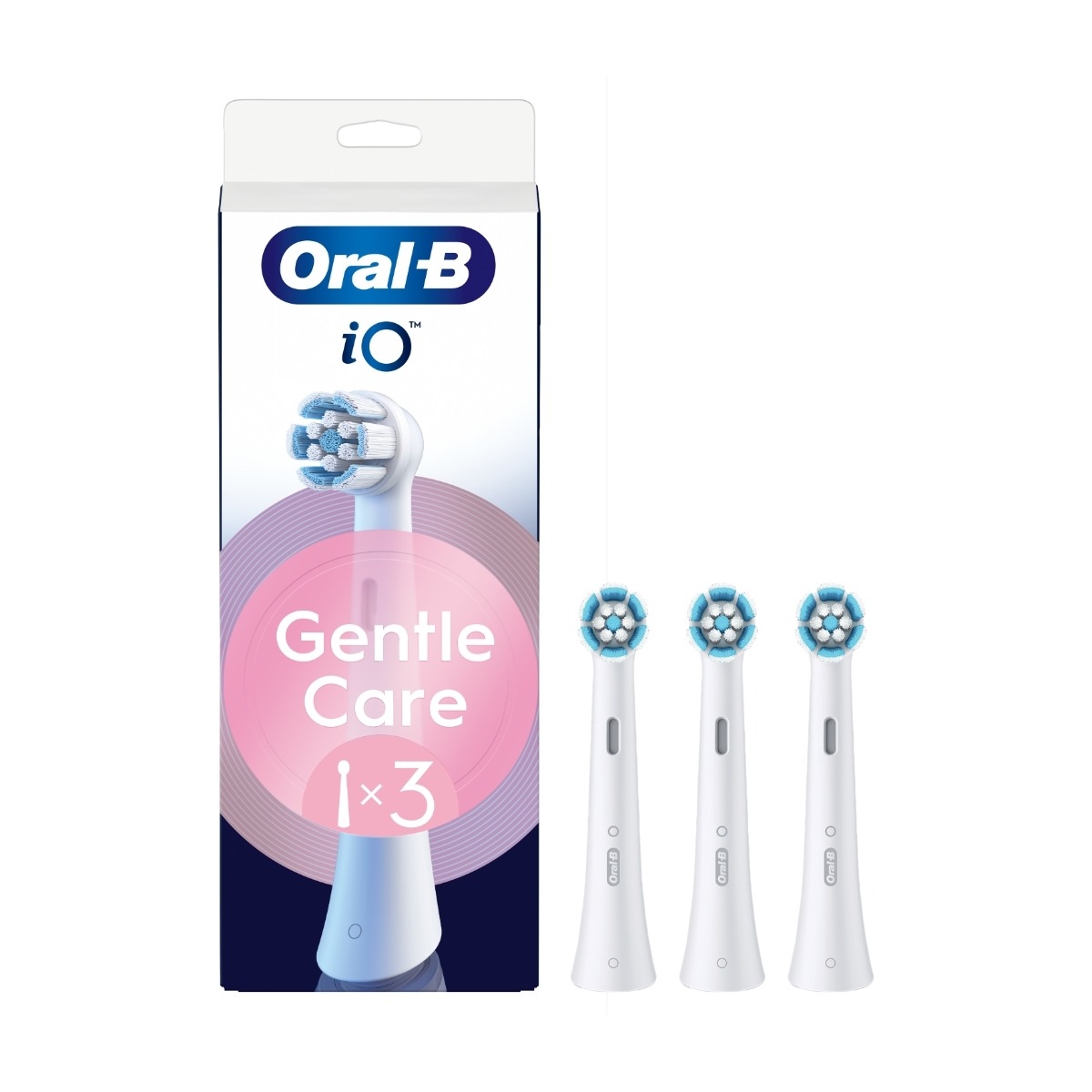 Oral-B iO Gentle Care Børstehoder 3 stk (hvit)