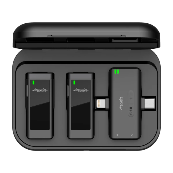 Dacota Platinum trådlöst mikrofonsystem, USB-C/Lightning/3,5, 2 x mikrofon, svart