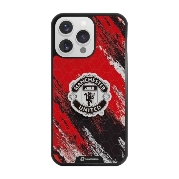 Phonecases3D iPhone 13 Pro Manchester United FC -3D suojakuori, musta