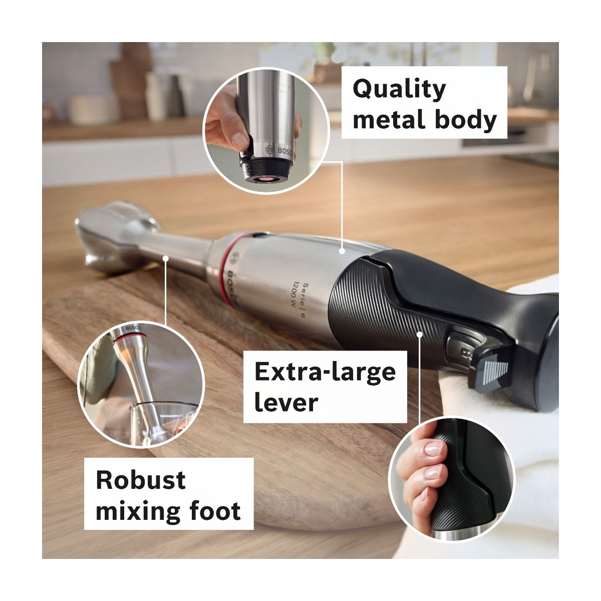 Bosch Series 6 Ergomaster MSM6M871 stavblender billede 3