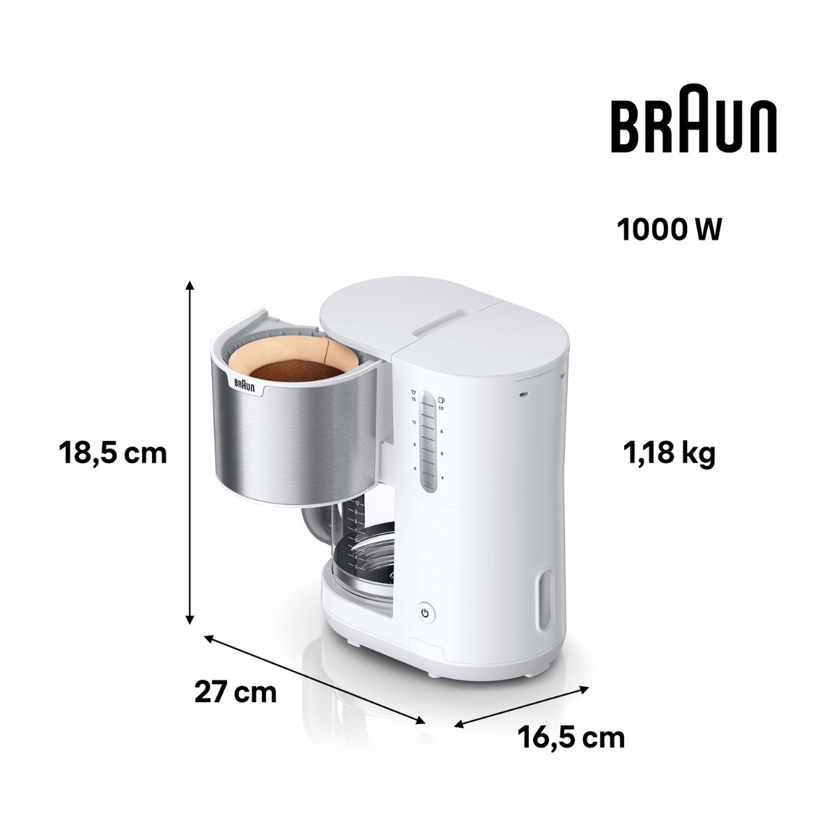 Braun KF1500WH Kaffemaskine billede 6
