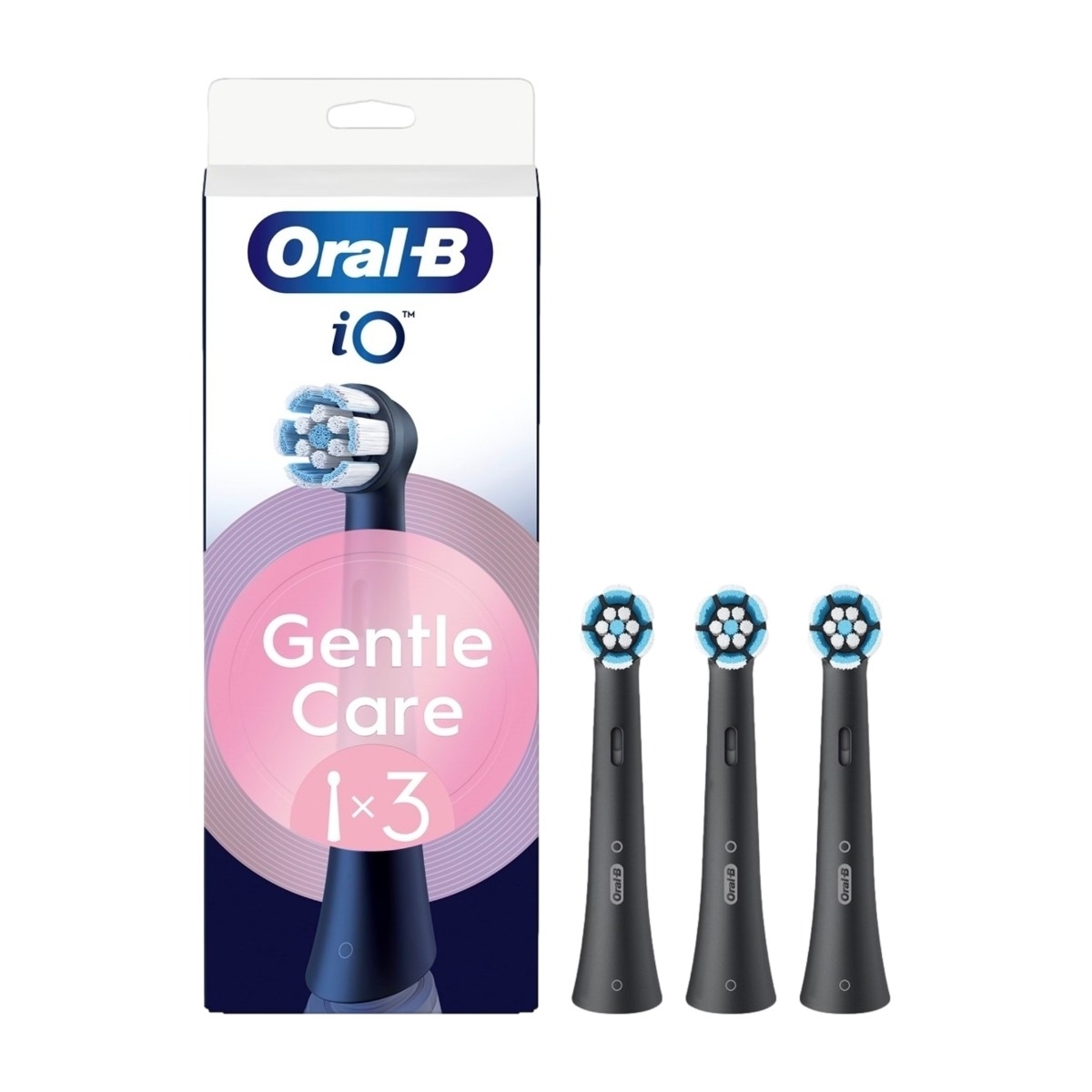 Oral-B iO Gentle Care Børstehoder 3 stk (sort)