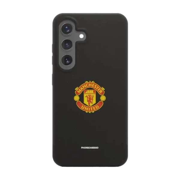 Phonecases3D Samsung Galaxy S25 Manchester United FC kompostoituva suojakuori, musta