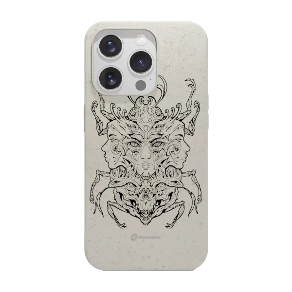 Phonecases3D iPhone 16 Pro Urban Pixel kompostoituva suojakuori, valkoinen