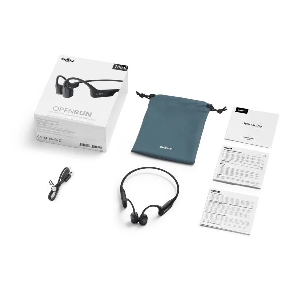 Shokz OpenRun Mini (USB-C) benledningshodetelefoner, svart - Power.no