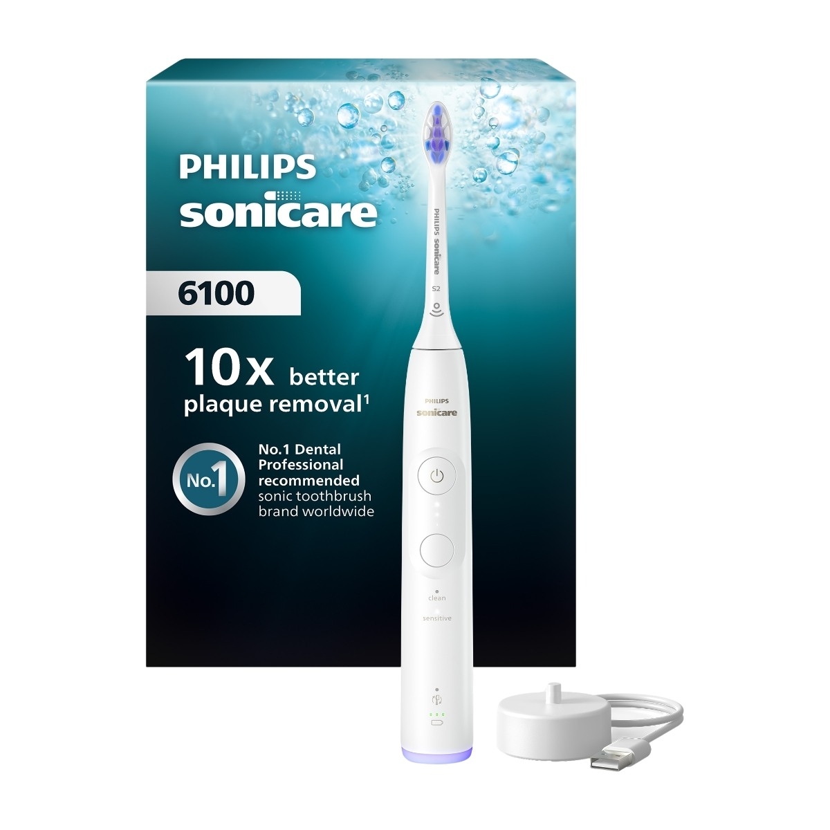 Philips Sonicare 6100 elektrisk tandbørste, hvid