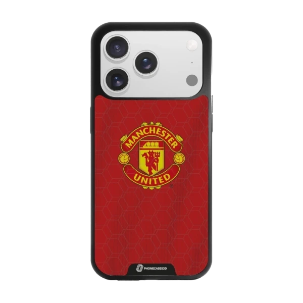 Phonecases3D iPhone 17 Pro Manchester United FC -3D suojakuori, musta