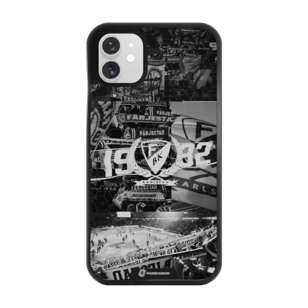 Phonecases3D iPhone 11 Färjestad BK -3D suojakuori, musta