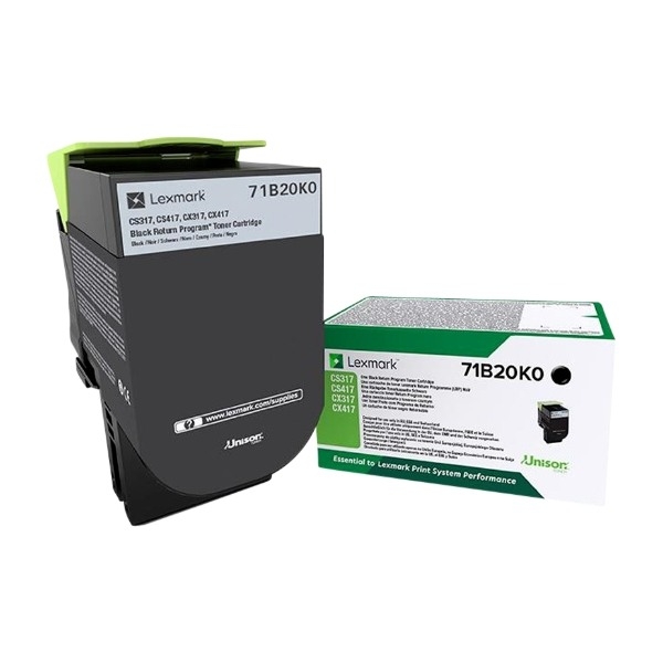 Lexmark 71B20K0 tonerpatron 1 Stykker Original, svart
