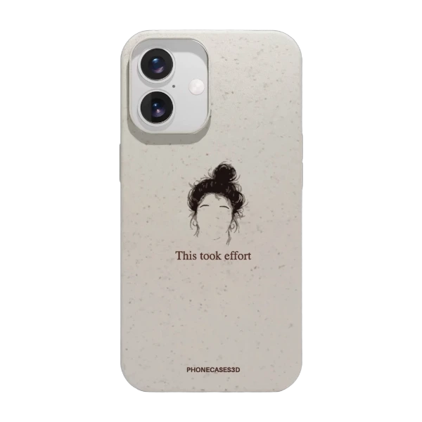 Phonecases3D iPhone 16 Marit Bakkli kompostoituva suojakuori, valkoinen