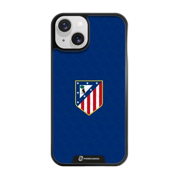 Phonecases3D iPhone 14 Atlético de Madrid -3D suojakuori, musta