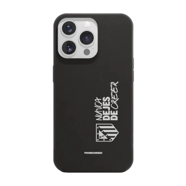 Phonecases3D iPhone 13 Pro Atlético de Madrid kompostoituva suojakuori, musta