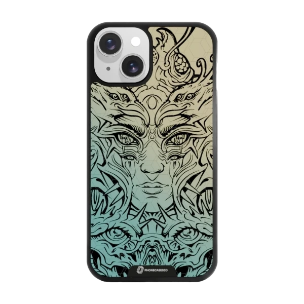 Phonecases3D iPhone 14 Urban Pixel -3D suojakuori, musta