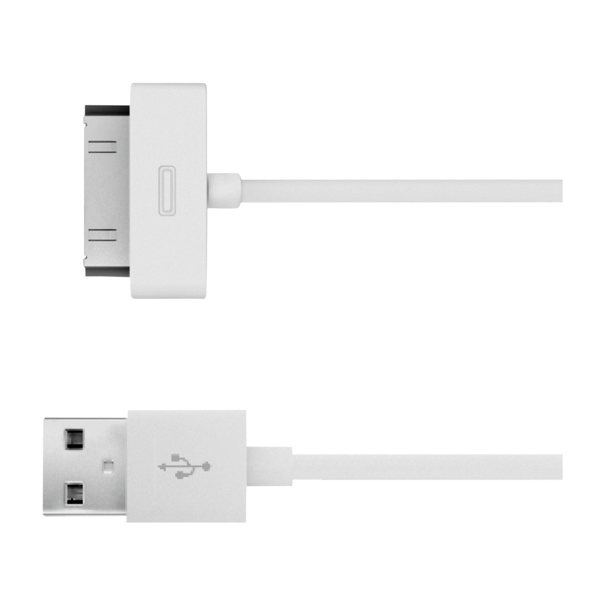JUST W USB 30PIN 1,5M HVIT Power.no Kabler og tilkoblinger til elektronikk kjøpes på POWER.no