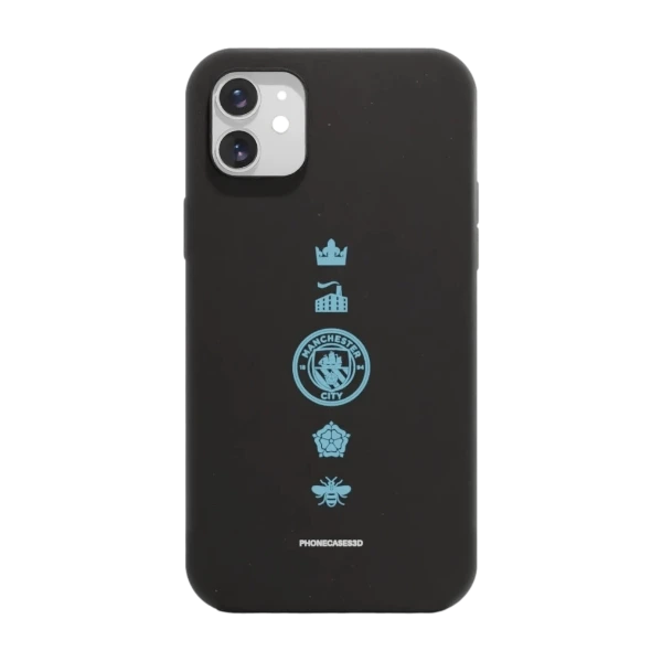 Phonecases3D iPhone 11 Man City kompostoituva suojakuori, musta