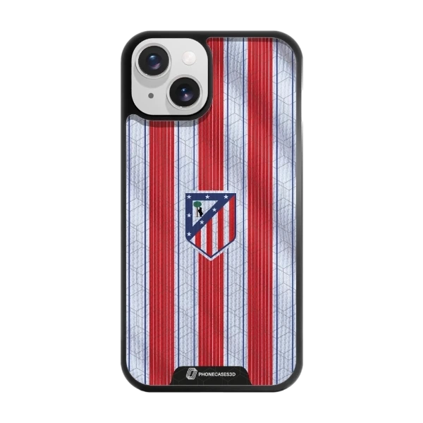 Phonecases3D iPhone 14 Atlético de Madrid -3D suojakuori, musta