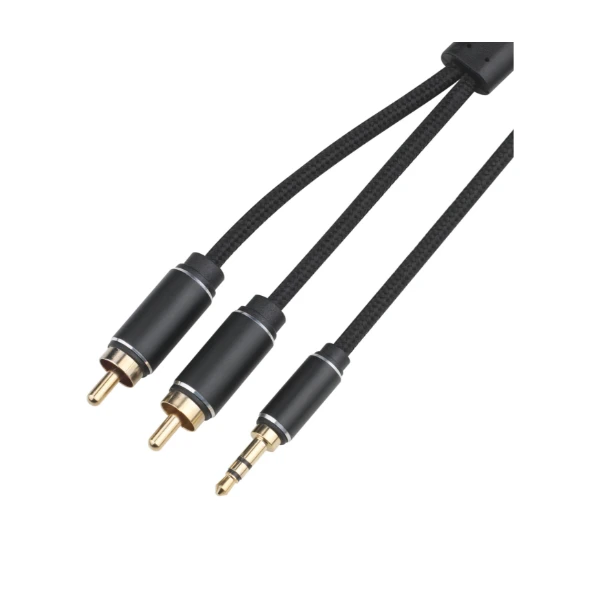 Dacota Mini Jack M - RCA M 0,5 m, svart - Power.no