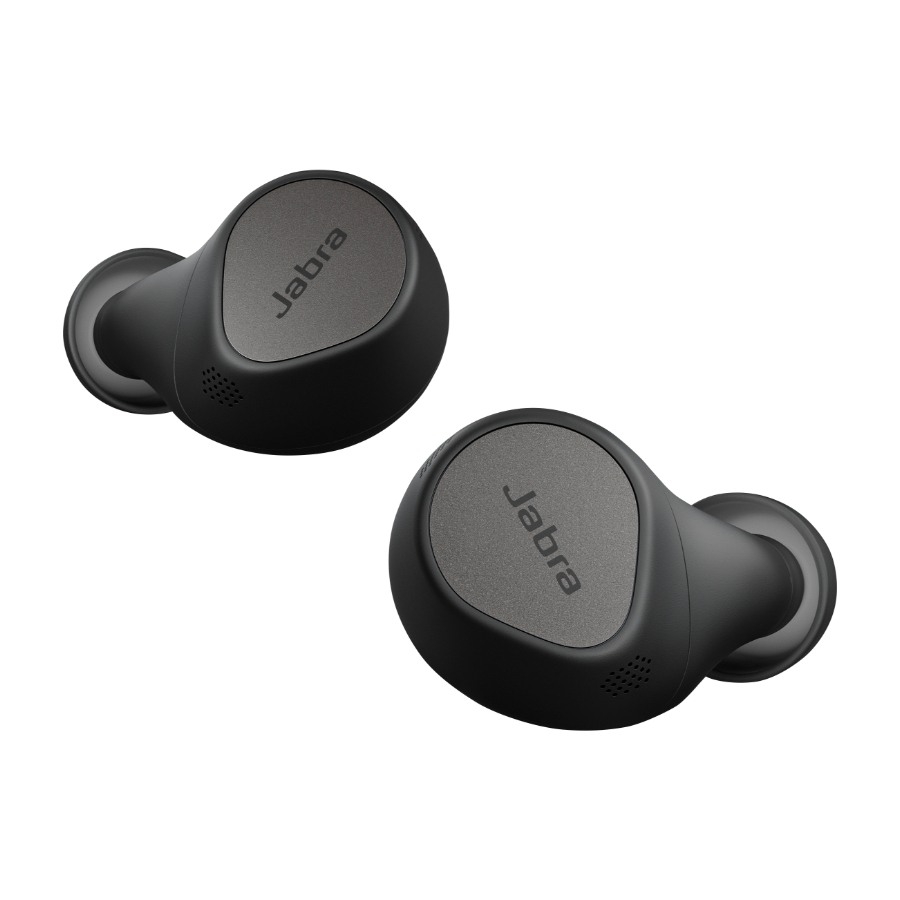 Black titanium true wireless earbuds