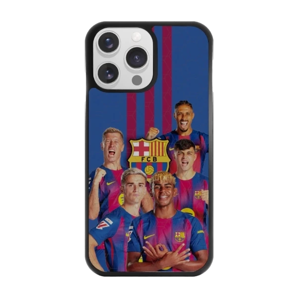 Phonecases3D iPhone 14 Pro FC Barcelona -3D suojakuori, musta
