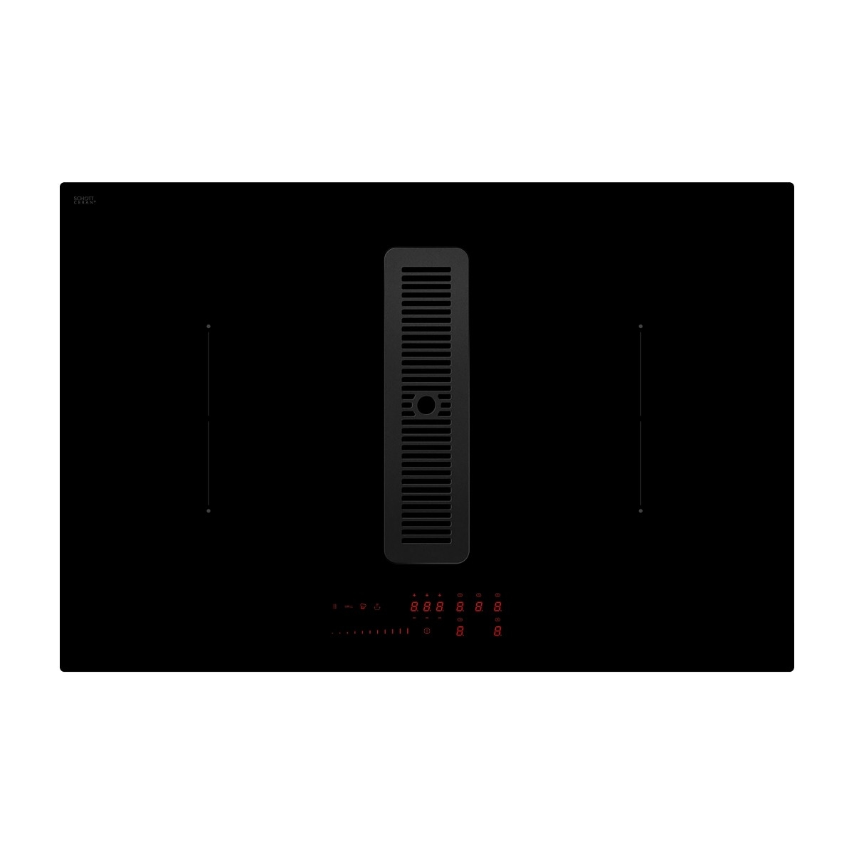Point PHH78R SILENTBLACK induktionskogeplade med integreret emhætte billede 1